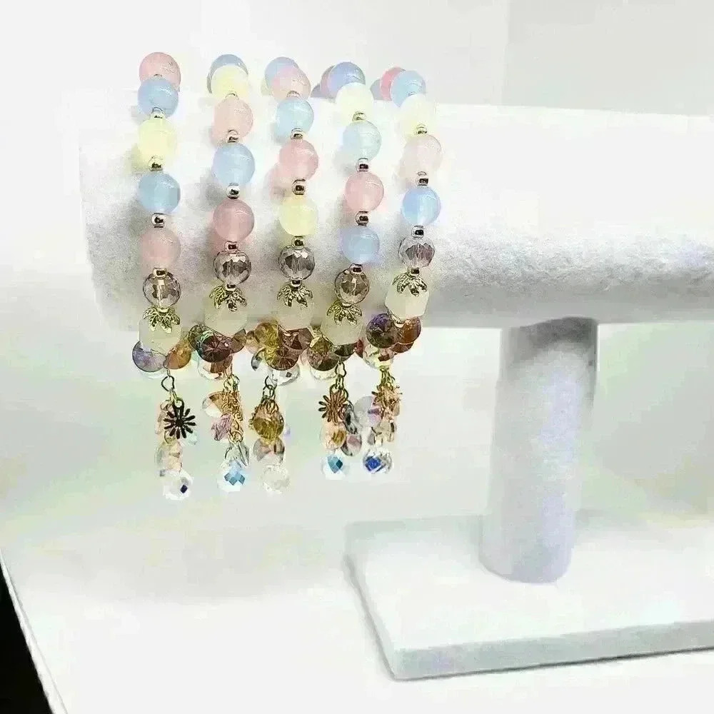 Flower Charm Crystal Bracelet - Picture 6 of 10